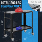 36×18" Welding Workbench, Nitriding Tabletop, 1200LBS Capacity