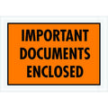 PPL421 "Important Documents Enclosed" Envelopes, 5 1/4" x 7 1/2", Orange (Pack of 1000)