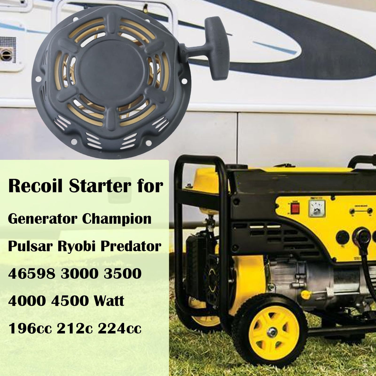 KIOSFOLI Recoil Pull Start Starter Compatible with Champion 212cc