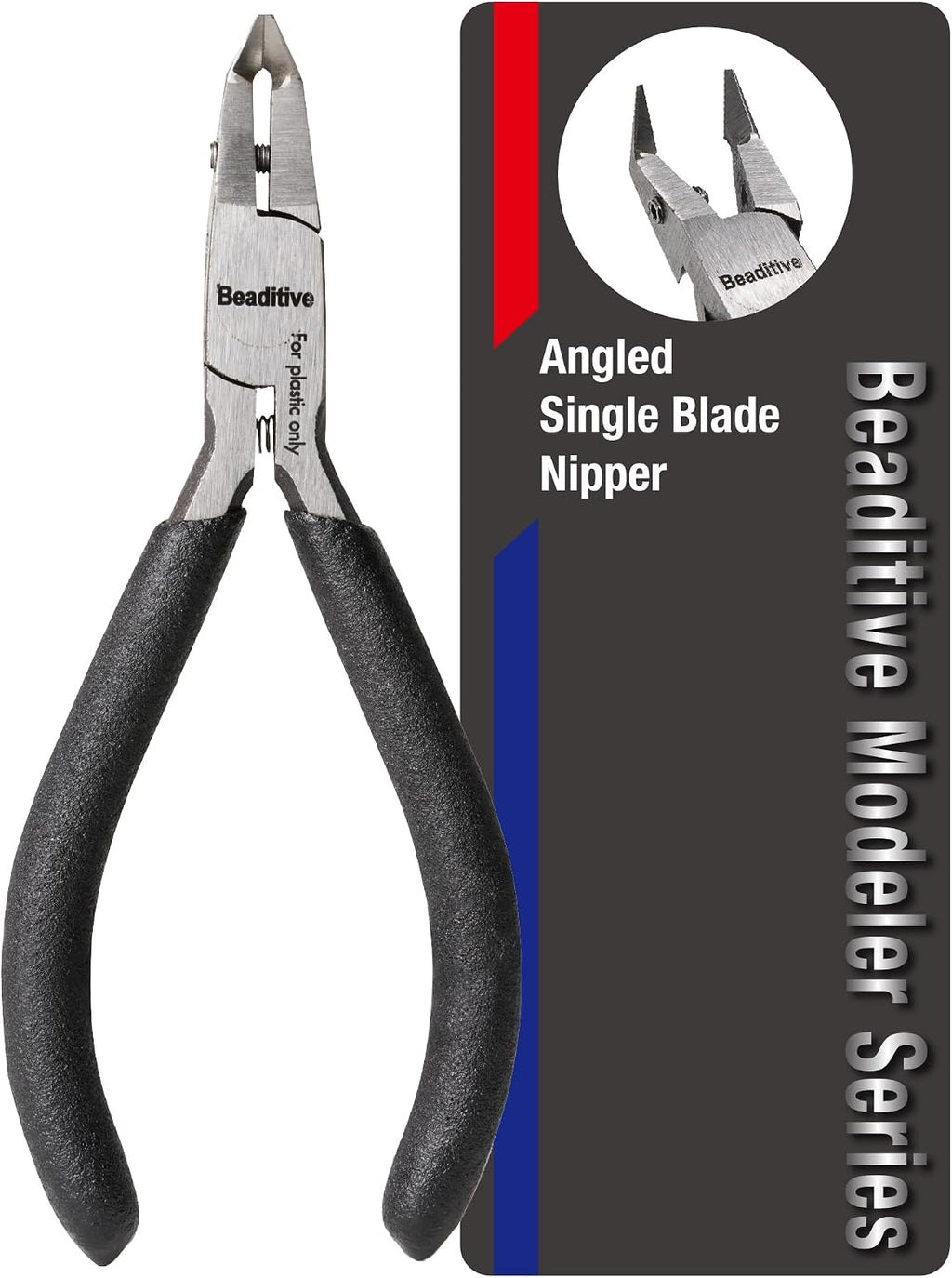 Single Blade Nipper for Plastic Model - Plastic Sprue Cutter - Gunpla, Gundam Model, Scale Model Building (Angled)