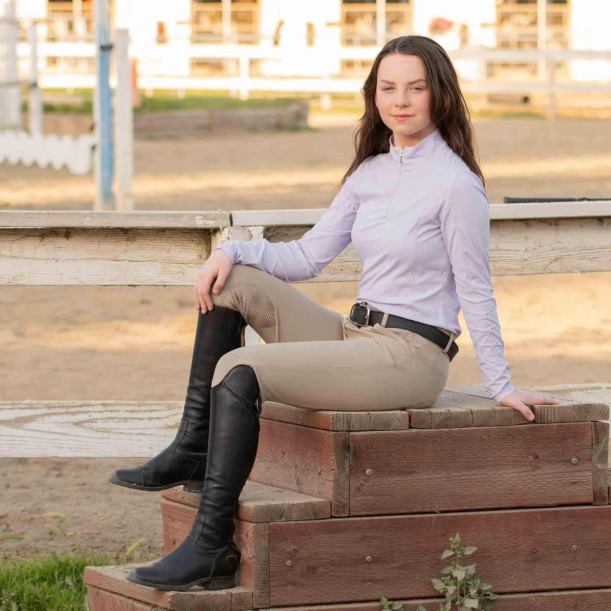Astrid Silicone Knee Patch Riding Breeches for Women High Comfort