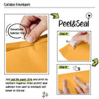 6x9 Catalog Envelopes 50 Pack Yellow Manila Envelopes Gummed