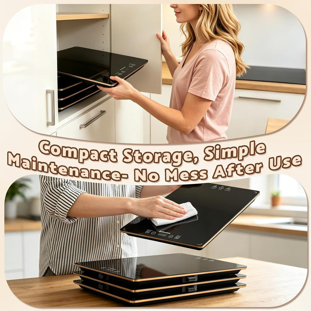 Electric Warming Tray, 42.5"x14.96" Extra Large 4-in-1 Food Warmer for with 8 Temp Settings & Timer, 4MM Tempered