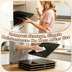 Electric Warming Tray, 42.5"x14.96" Extra Large 4-in-1 Food Warmer for with 8 Temp Settings & Timer, 4MM Tempered