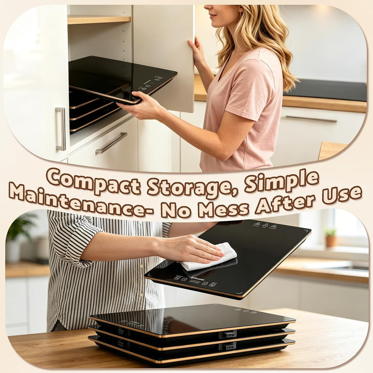 Electric Warming Tray, 42.5"x14.96" Extra Large 4-in-1 Food Warmer for with 8 Temp Settings & Timer, 4MM Tempered