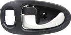Garage-Pro Interior Door Handle Compatible with 2002-2005 Saturn Vue Front, Driver Side Black Bezel with Silver Lever