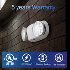 TANLUX LED Emergency Lights with Battery Backup, Commercial Emergency Light Fixtures for Business Home Power Failure Emergency Exit Sign Lighting with 1.0 Meter Plug in Cord(White, 2 Pack)