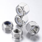 Wensilon(10pcs) M16 Self Clinching Nuts 304 Stainless Steel Self-Lock Nylon Inserted Hex Lock Nuts