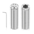 Kozelo 4pcs Cup Point Hex Socket Set Screws-M12-1.75x40mm 304 SS