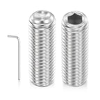 Kozelo 4pcs Cup Point Hex Socket Set Screws-M12-1.75x40mm 304 SS