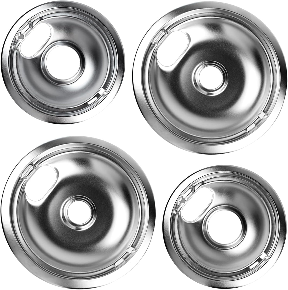 W10196405 W10196406 Drip Pan 4 Pack 6&8 Inch For Kenmore Ranges