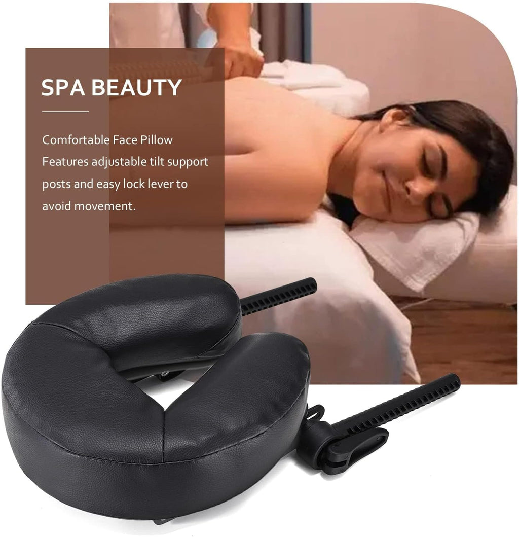 Universal Massage Table Face Cradle & Cushion, Multi-Angle | Adjustable Spa Bed Headrest & Face Pillow Support for