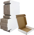 5x4x1 inch Small Shipping Boxes 50 Pack, White Corrugated Cardboard Mailers