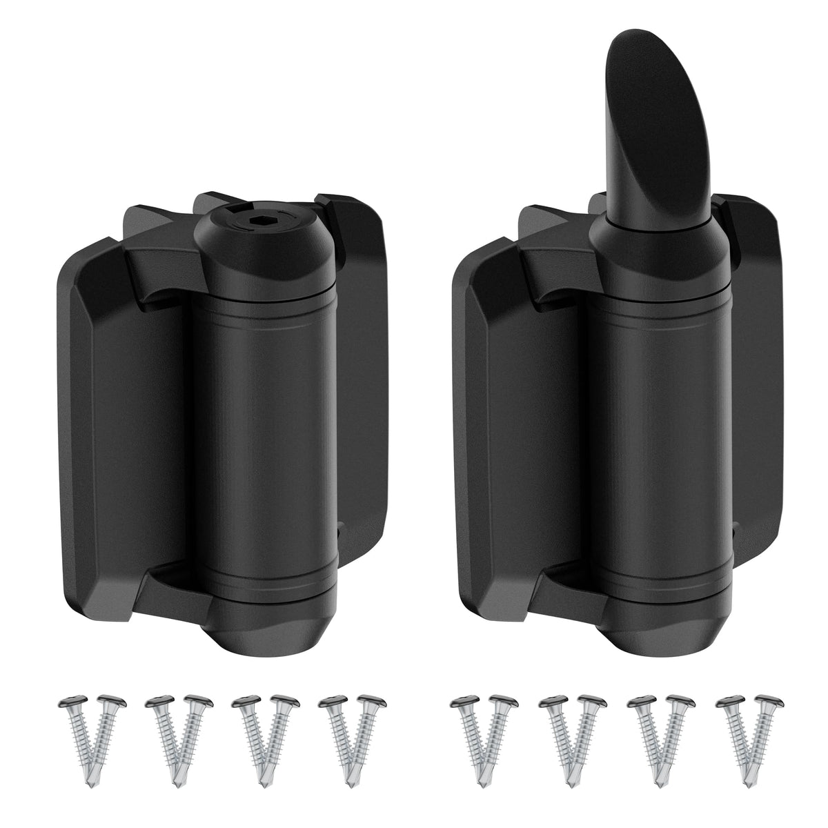 Self Closing Gate Hinges Adjustable Tension with Safety Cap, 2Pcs
