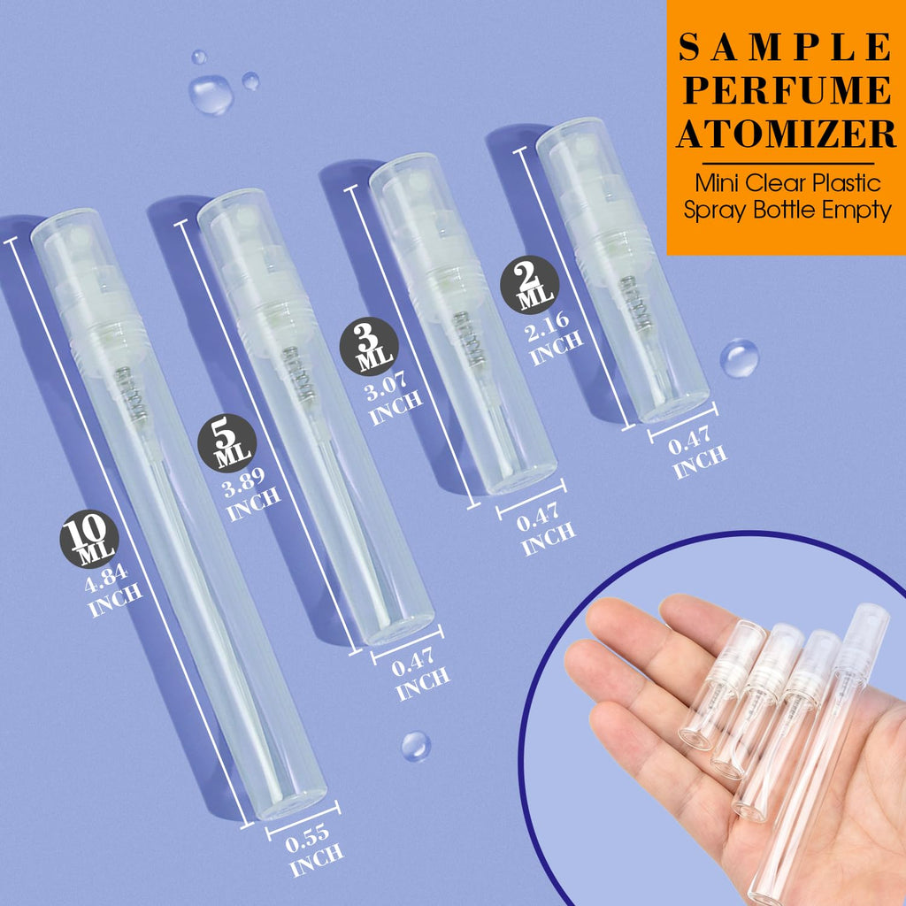 60PCS 10ml Mini Spray Bottle, Small Sample Containers for Perfume