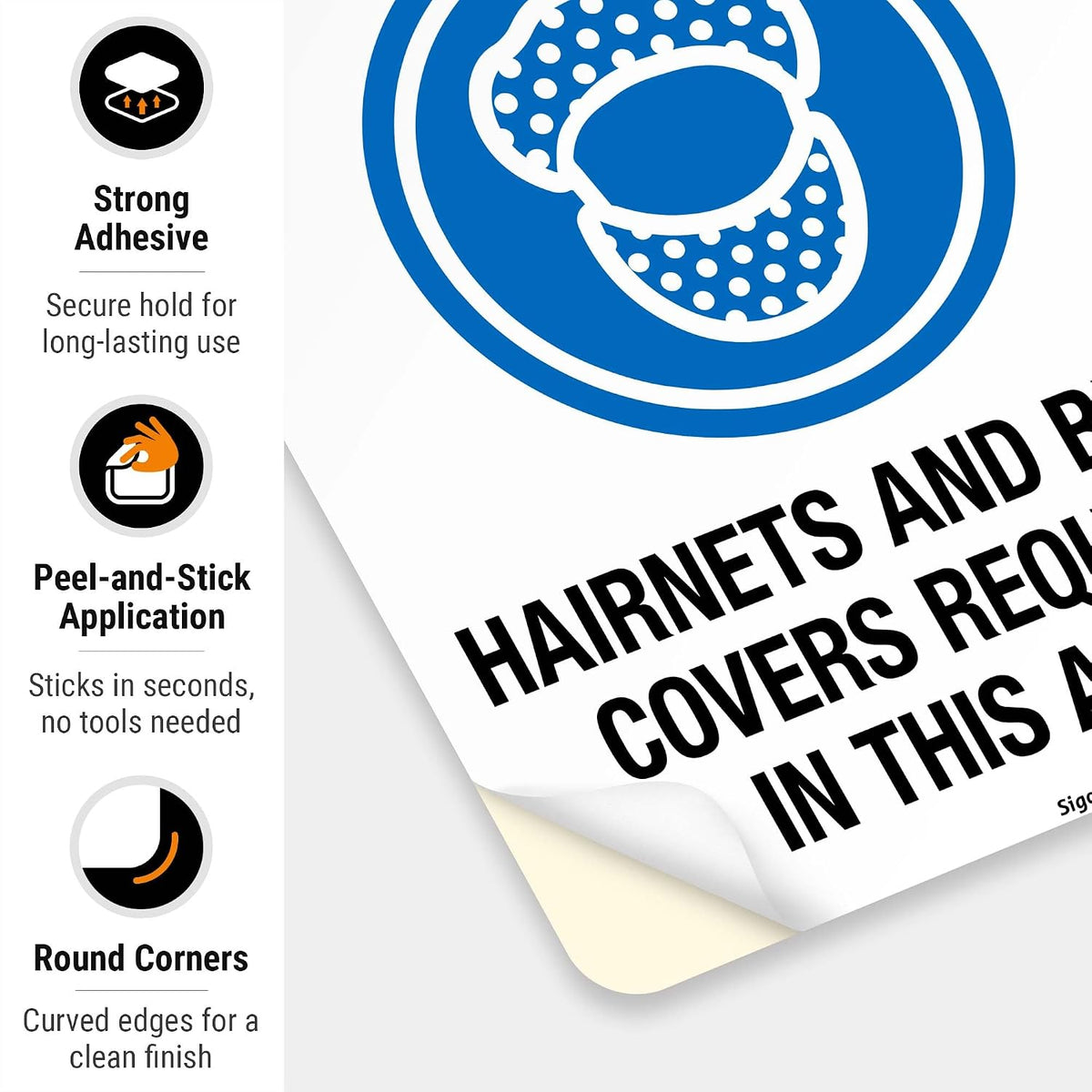 Hairnets and Beard Covers Required in This Area Sign, OSHA Sign