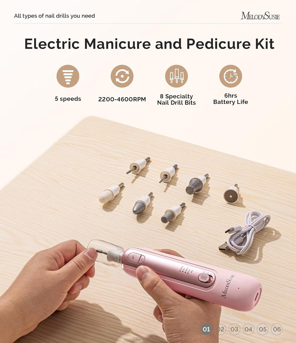 Anti-Dust Pedicure Nail Drill PC760G for Thick Toenail Filing