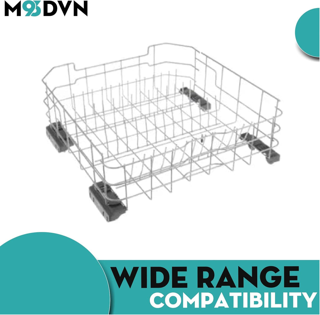 Lower Dishrack with Wheels Replacement For General Electric GDF450PSR1SS GDF450PSR3SS GDF460PGT3BB GDF460PGT3WW GDF460PST3SS GDF510PGM0BB GDF510PGM0WW GDF510PGM4BB Dishwasher