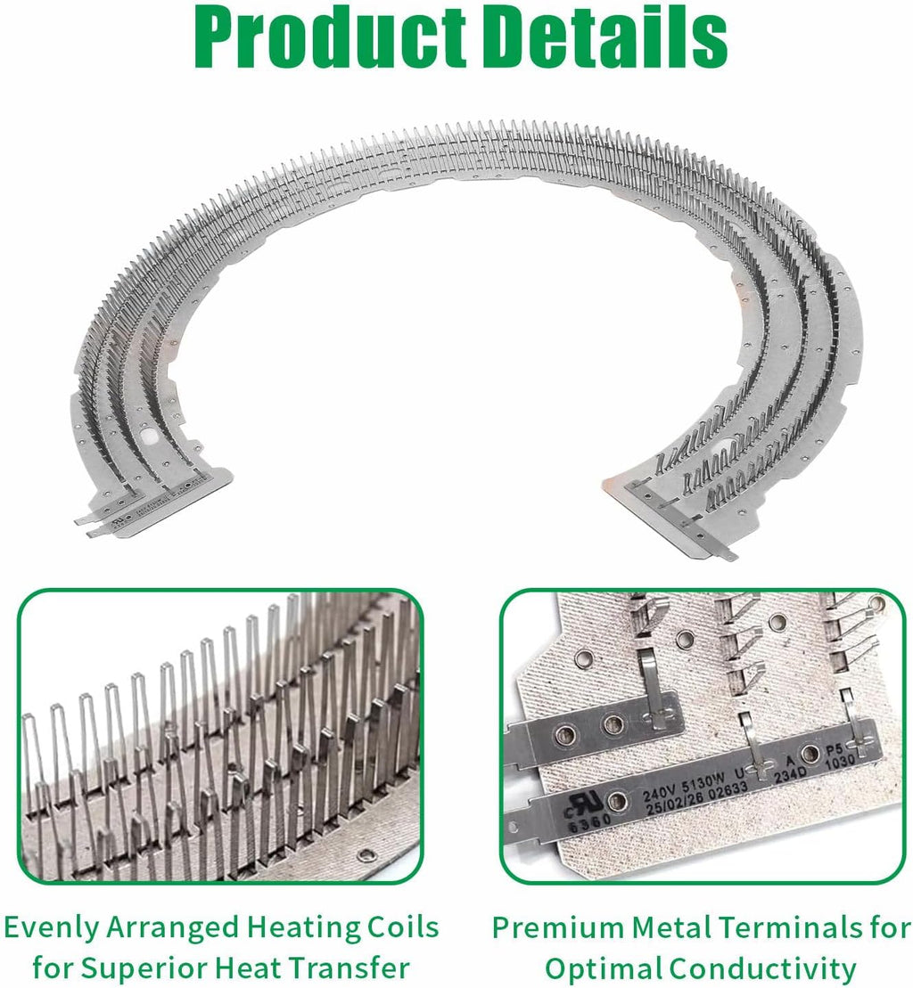 WE11M10001 Dryer Heating Element Replacement for GE & Hotpoint - Mica Heater Kit Also Compatible with Fisher & Paykel Electric Dryers