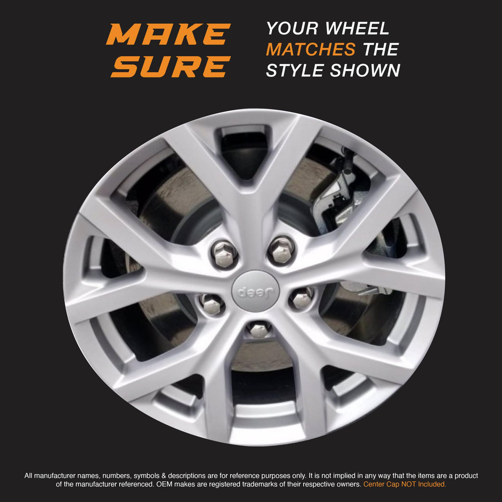 18" Gloss Black Wheel Skin Set Compatible with Jeep Grand Cherokee L