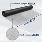 Fiberglass Screen Roll 72 in x 100 ft, Window Screen Replacement Bug Screen Mesh, DIY Insect Screening for Windows