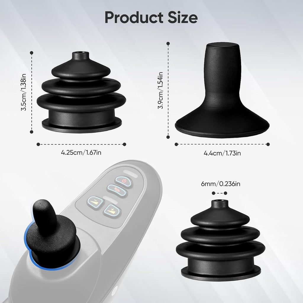 Electric Wheelchair Joystick Button Cap, Black, Suitable for Power Wheelchair Controllers