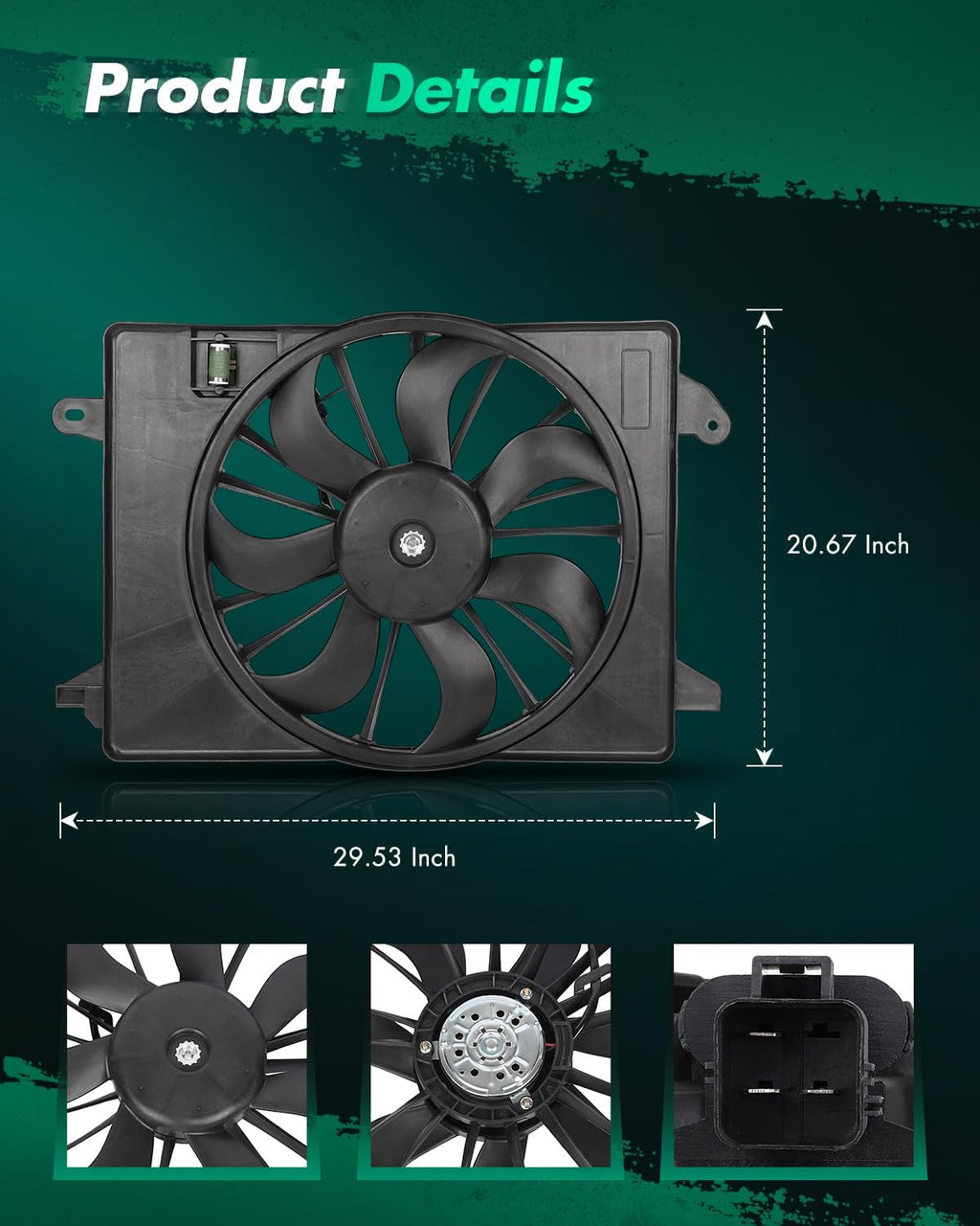 SCITOO Electric Radiator Fans Assembly Replacement for Chrysler for Dodge