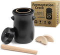 Fermentation Crock 3.8Liter/1 Gallon Stoneware Pot for Fermenting, Pickling Kimchi, Pickles, Vegetables, Kombucha
