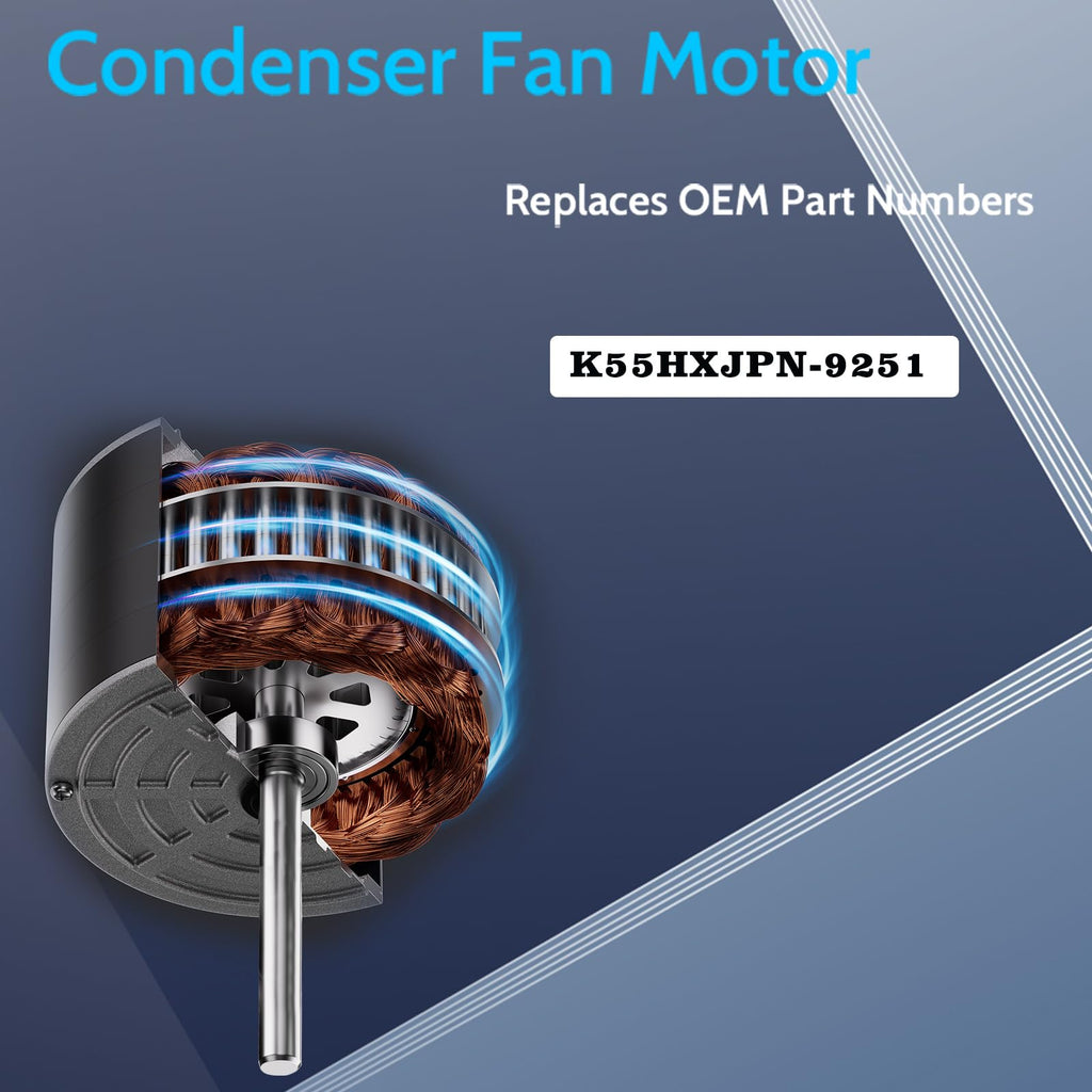 upmbzie K55HXJPM-9251 1/6 HP 825 RPM Condenser Fan Motor Compatible Replacement for US Motors