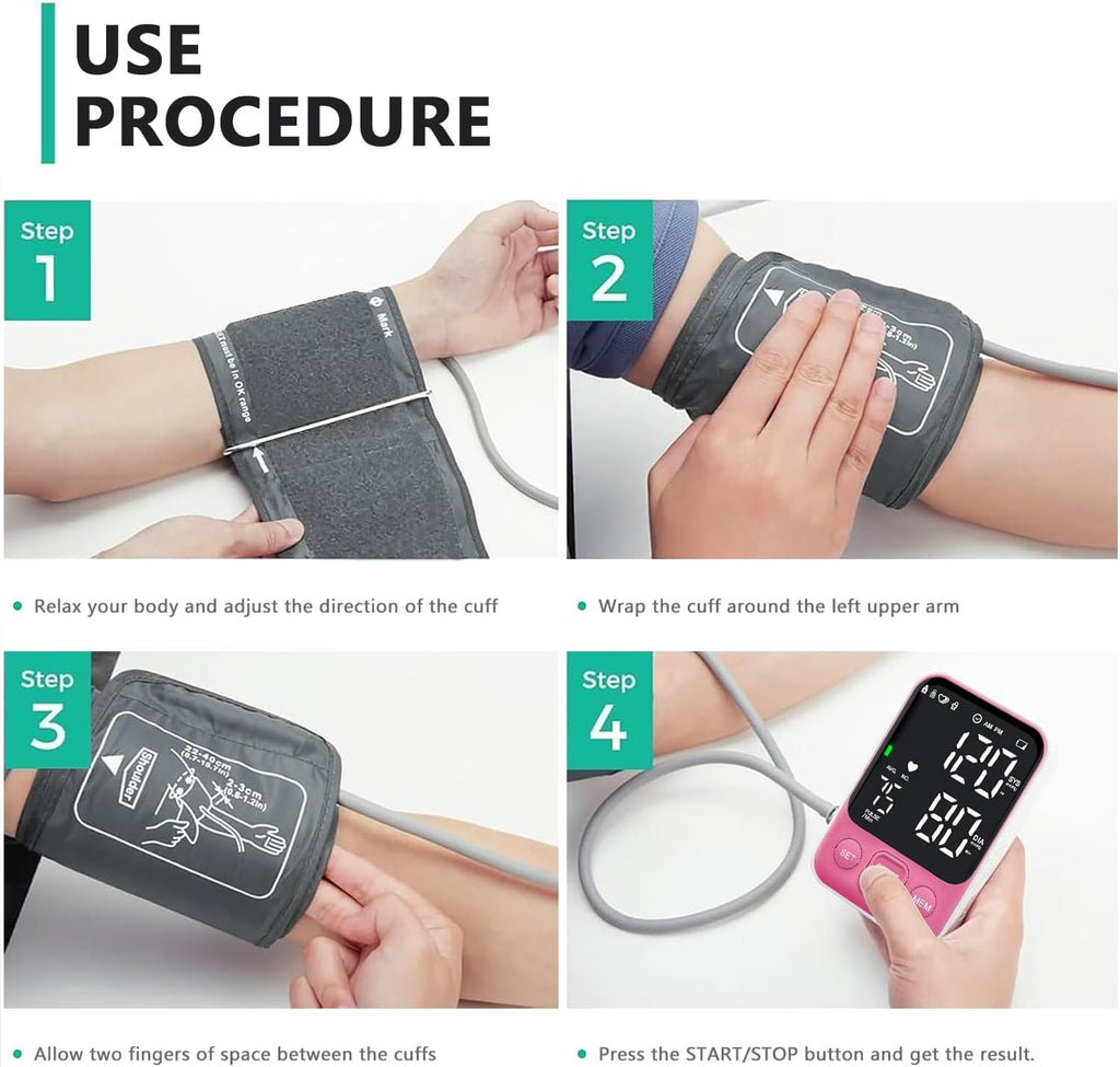 FDA Cleared Blood Pressure Monitor Upper Arm BP Machine for Home Use