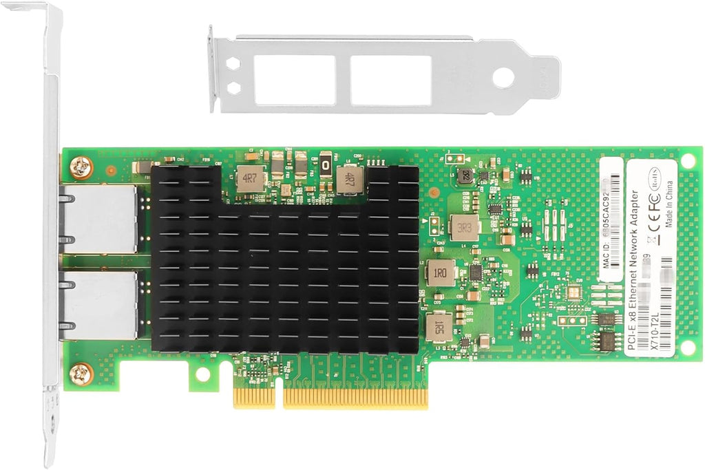 PCIe Ethernet Network Card for Intel X710-T2L X710-AT2 Chipset PCIe 3.0 X8 10Gb Dual Port RJ45 LAN Card Support Windows Server/Windows/Linux/VMware/ESX