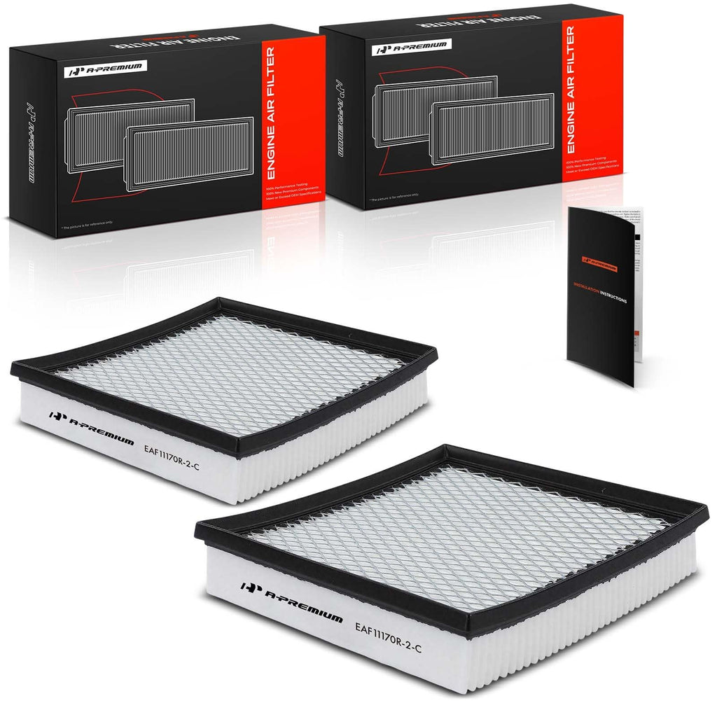 A-Premium 2-PC Engine Air Filter Compatible with Chrysler & Dodge