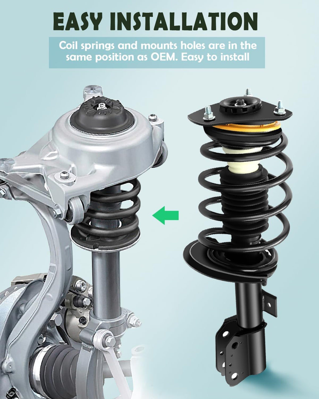 SCITOO Front Strut Spring Assembly 2004-2008 For Pontiac For Grand Prix