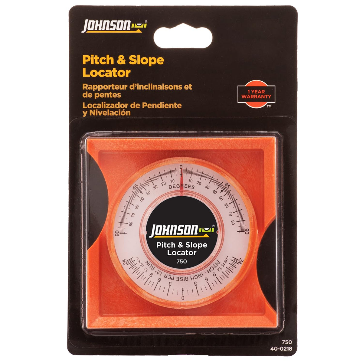 Johnson Level & Tool 750 Pitch & Slope Locator, Orange, 1 Locator