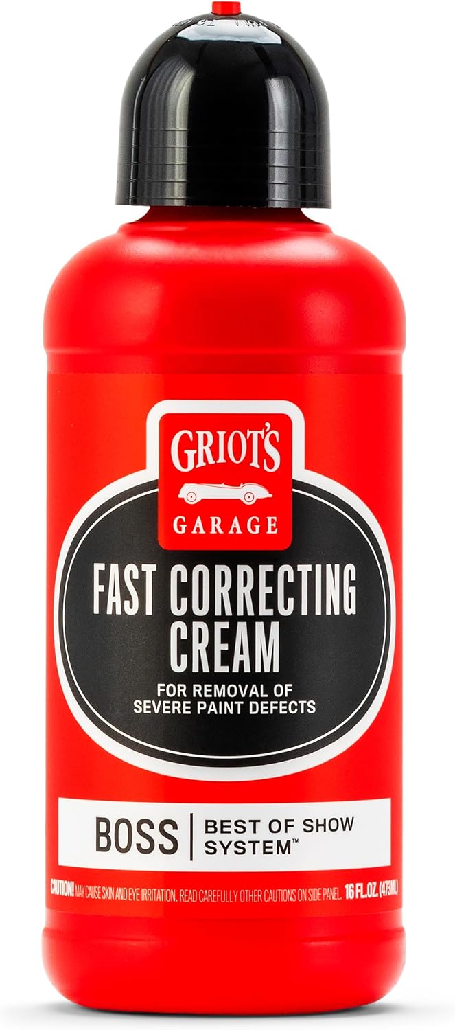 BOSS Fast Correcting Cream for Car Polishing and Detailing, Swirl, Scratch Remover for Vehicles, 16oz