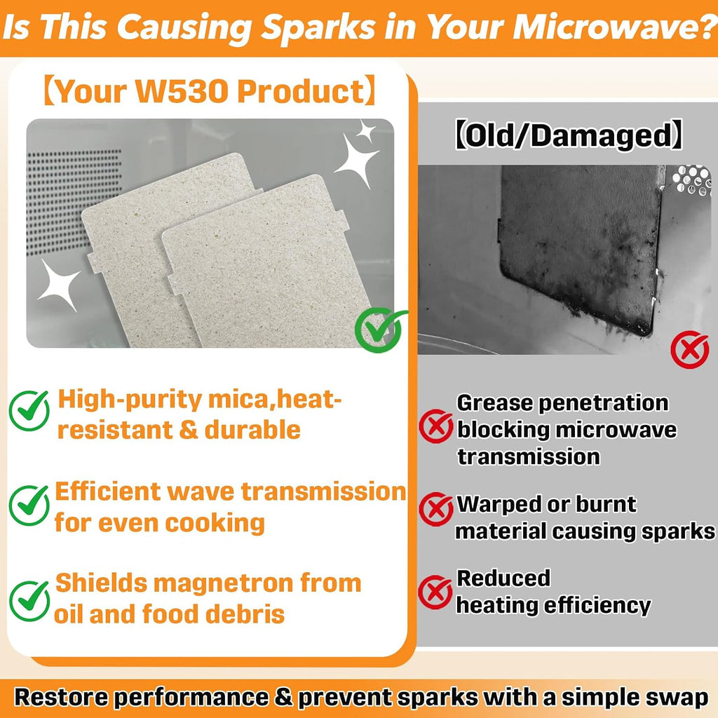 4 Packs 5304523276 Microwave Waveguide Cover, Compatible with Frigidaire | Prevents Arcing & Sparks, Protects