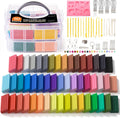 Polymer Clay Kit, 50 Colors Oven Bake Clay for Kids with 19 Carving Tools and 10 Accessories, Non-Sticky, Non-Toxic