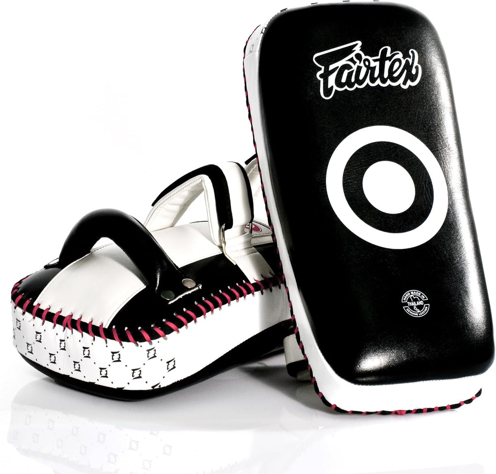 Curved Muay Thai Pads, Kickboxing Punching Kicking Striking Shield | Handcrafted cowhide leather with thick foam.