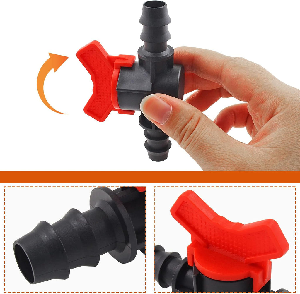 6Pcs 1/2 Inch Drip Irrigation Switch Valve
