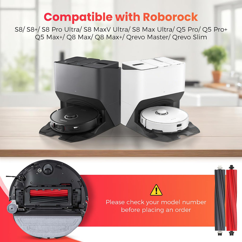 1 Set Main Brush Replacement for Roborock S8/ S8+/ S8 Pro Ultra Vacuum