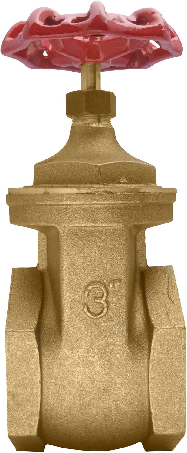 3" Brass Gate Valve - 200WOG, FxF NPT