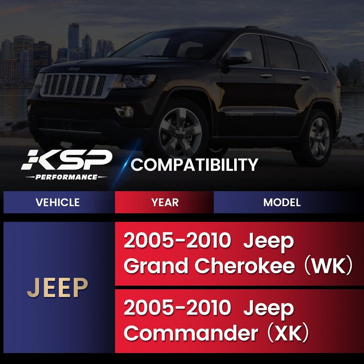 KSP 2-4" Upper Control Arms Kit for Je/ep Grand Cherokee WK 2005-2010