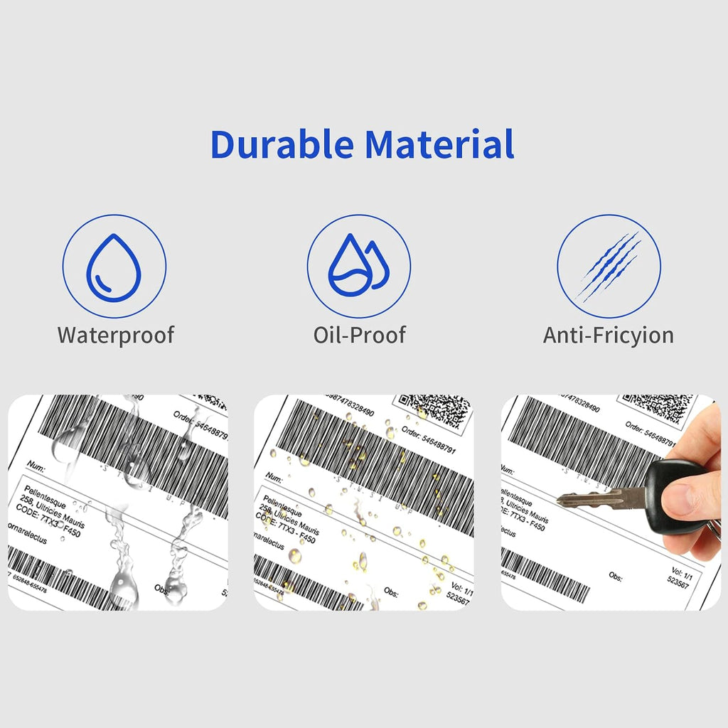 4" x 6" Fanfold Direct Thermal Labels, 1000 Per Stack, White Perforated Shipping Labels Compatible with Zebra, Elton