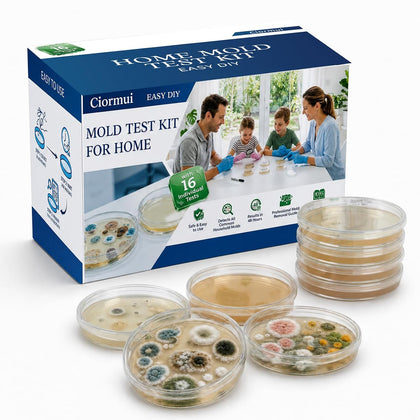 Mold Test Kit for Home, 16 Detection Tests, DIY Mold Detector for Indoor Air Quality, Home Surfaces & HVAC Systems