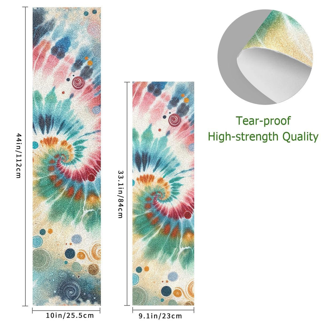 Colorful Tie Dye Swirl Skateboard Tape Waterproof Sticker Deck Sandpaper Griptape Longboard Skateboard Grip Tape