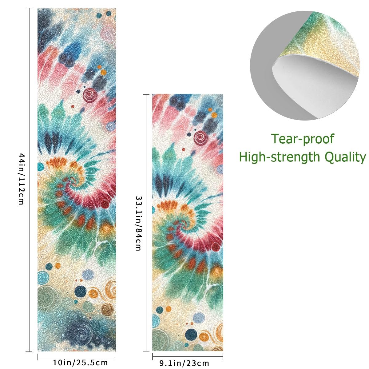 Colorful Tie Dye Swirl Skateboard Tape Waterproof Sticker Deck Sandpaper Griptape Longboard Skateboard Grip Tape