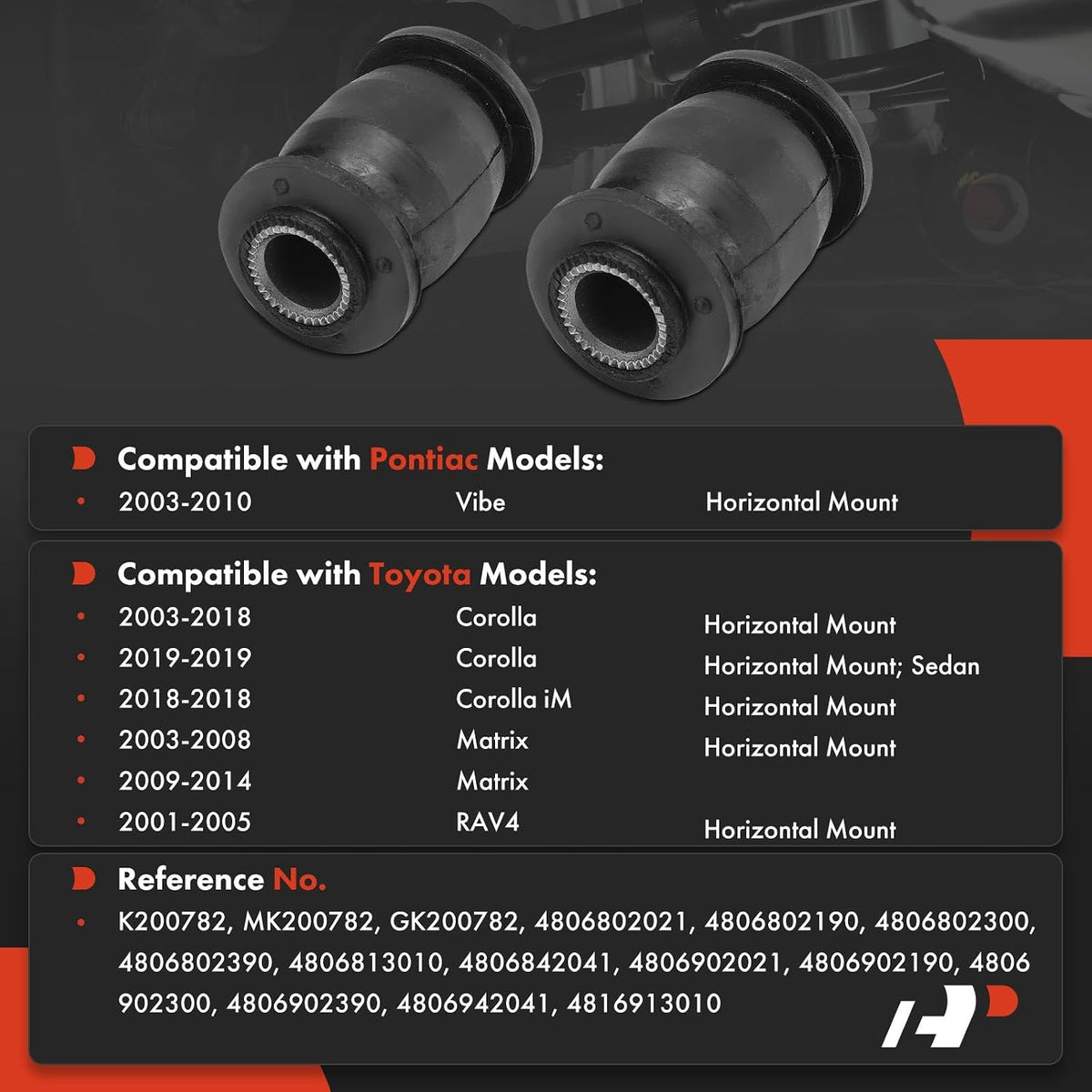 A-Premium 2 x Front Forward Lower Control Arm Bushing Kit