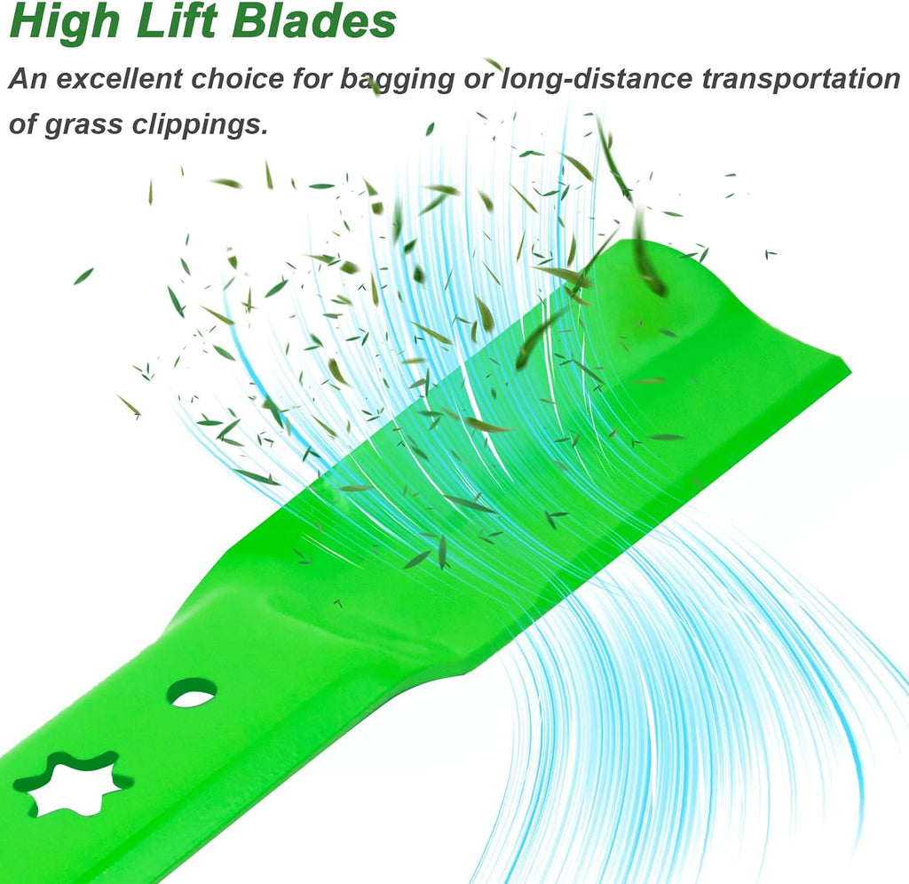 54 Inch Mower Deck 942-05056A 6 Point Star High Lift Blade Fit for Cub Cadet ZT1 54 ZT2 54 RZT 54 L54 XT1 54 GX54 LT54 GT54 Troy Bilt Mustang 54 Craftsman Z6600 Zero Turn Replaces 742-05256 (3 Pack)