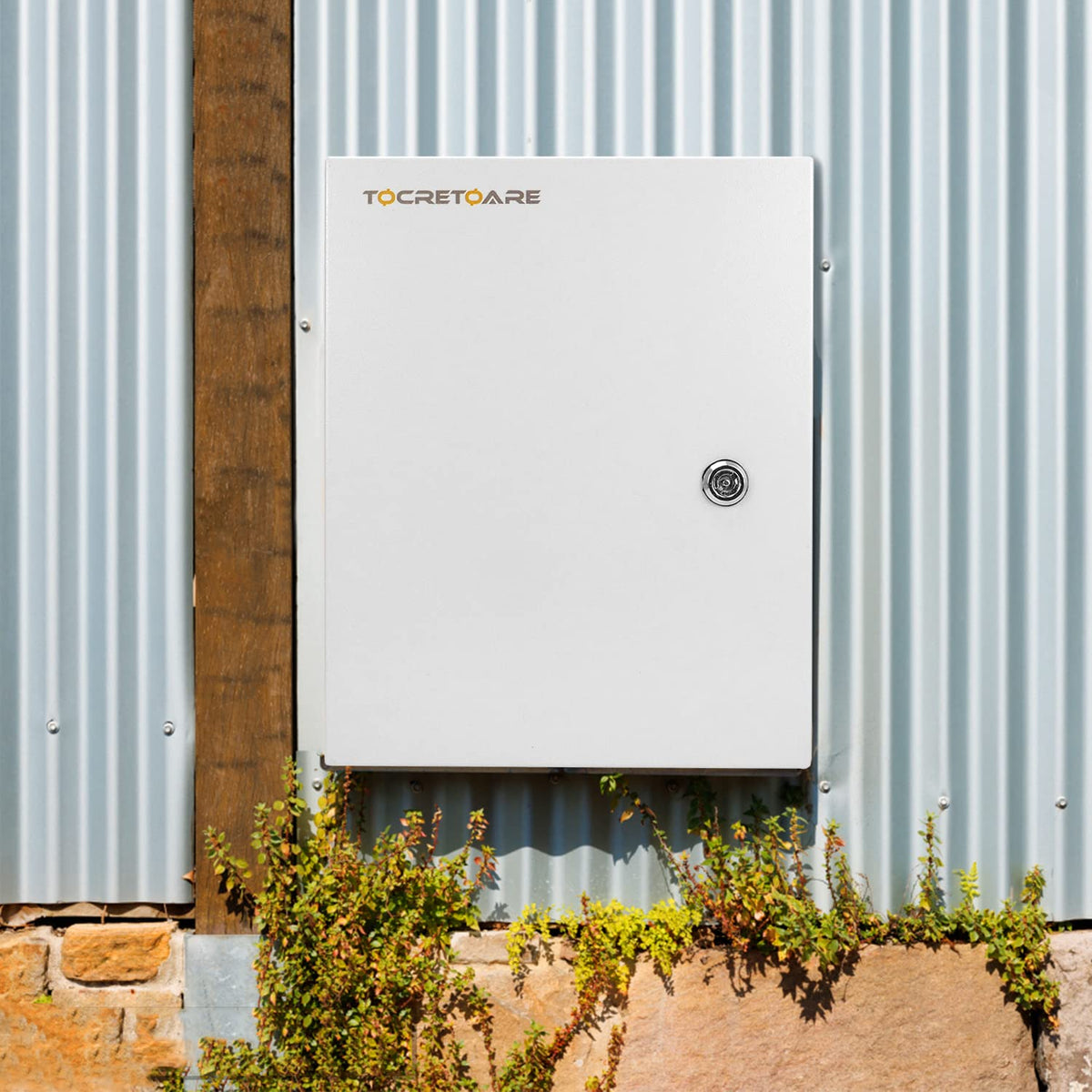 Tocretoare Outdoor Electrical Box, Steel Junction Box 12 x 10 x 6'', NEMA 4X Electrical Enclosure Box IP66 Waterproof & Dustproof, Universal Electrical Project Box with Lock & Mounting Plate