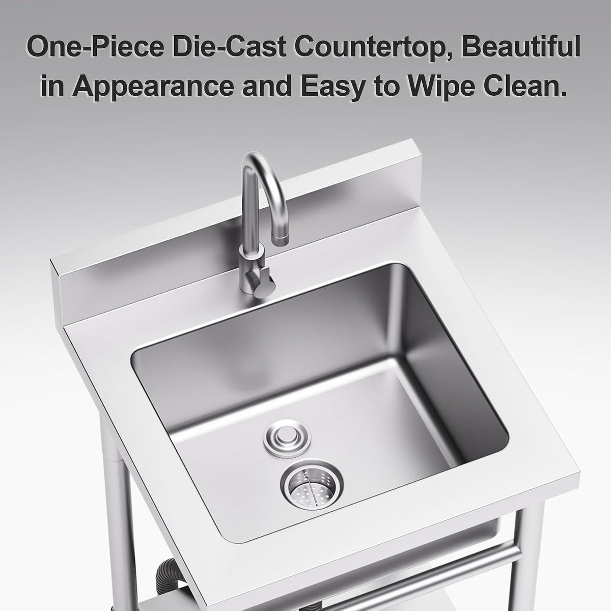 19.7in Freestanding Stainless Steel Utility Sink